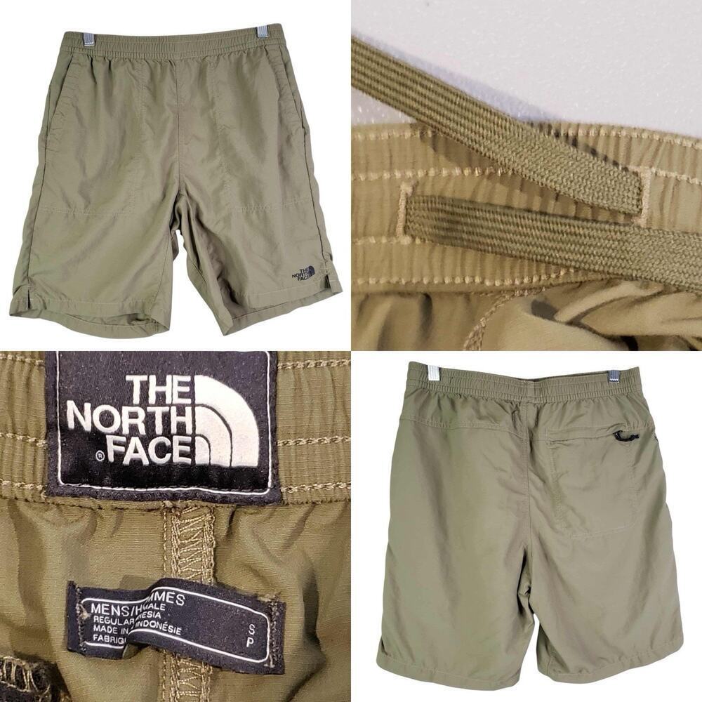 The North Face Shorts Green Mens Size Small Cargo Pocket Hiking Drawstring